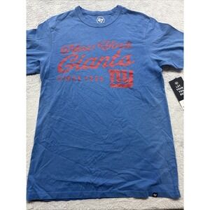 New York Giants NFL'47 Brand‎ Tshirt Blue Dusted Montego Men's Small